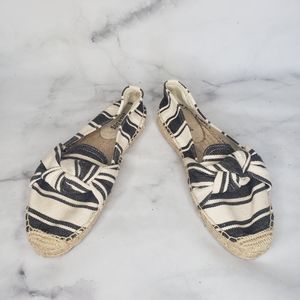 Soludos striped canvas espadrilles bow detail
